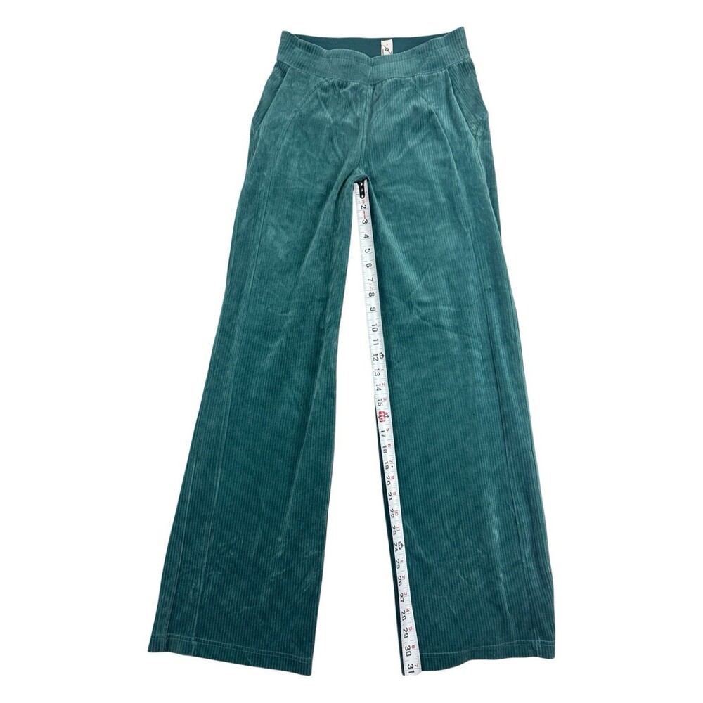 Lululemon Scuba Velvet Cord Wide-Leg Pant Storm Teal Blue Size 2 - Picture 10 of 10